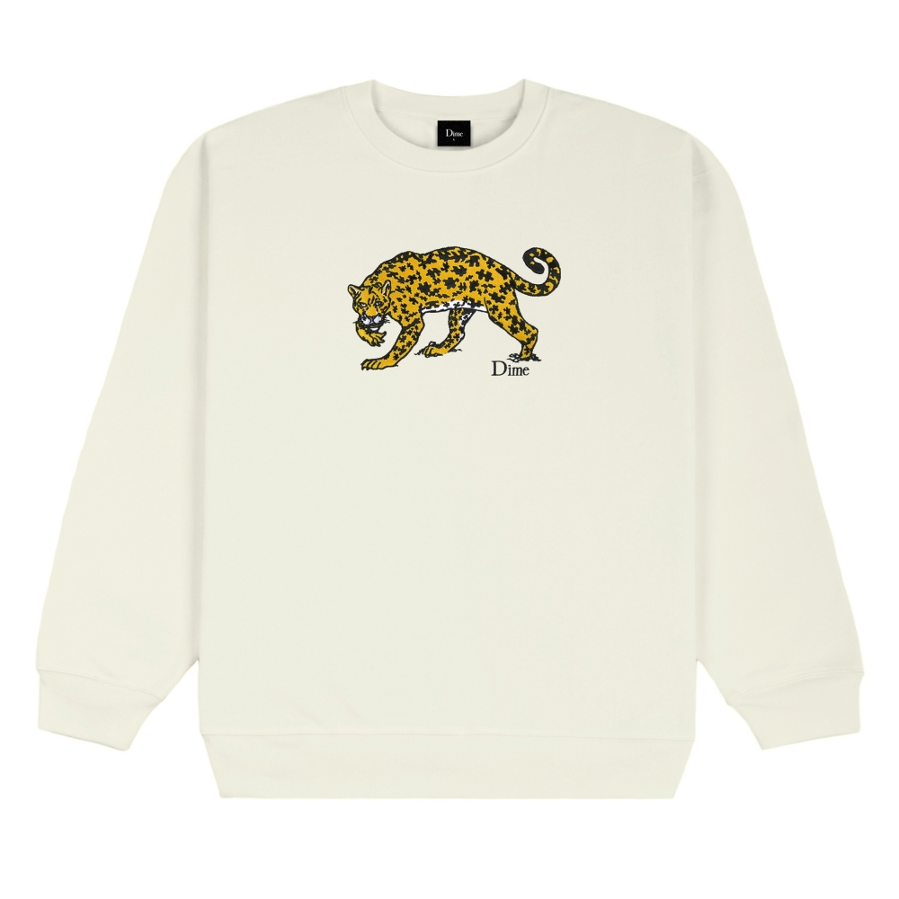 Dime Puzzle Cat Crew Neck Sweatshirt (Cream)