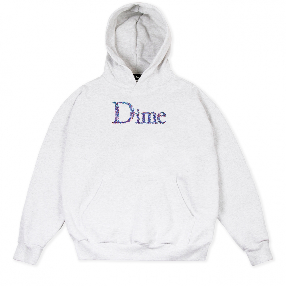 Dime Scribble Classic Logo Pullover Hooded Sweatshirt (Ash)