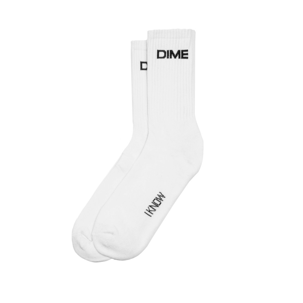 Dime Socks 2-Pack (White)