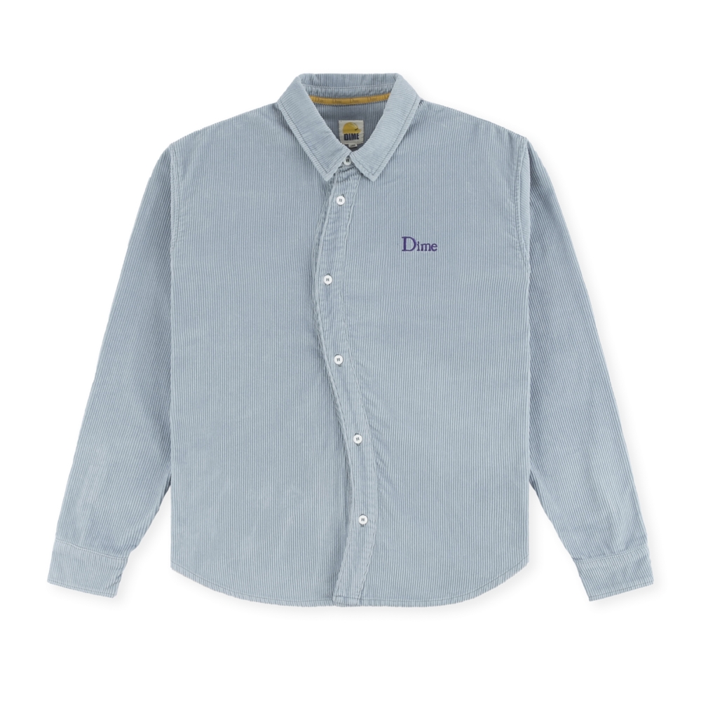 Dime Wave Corduroy Long Sleeve Shirt (Stone Blue)