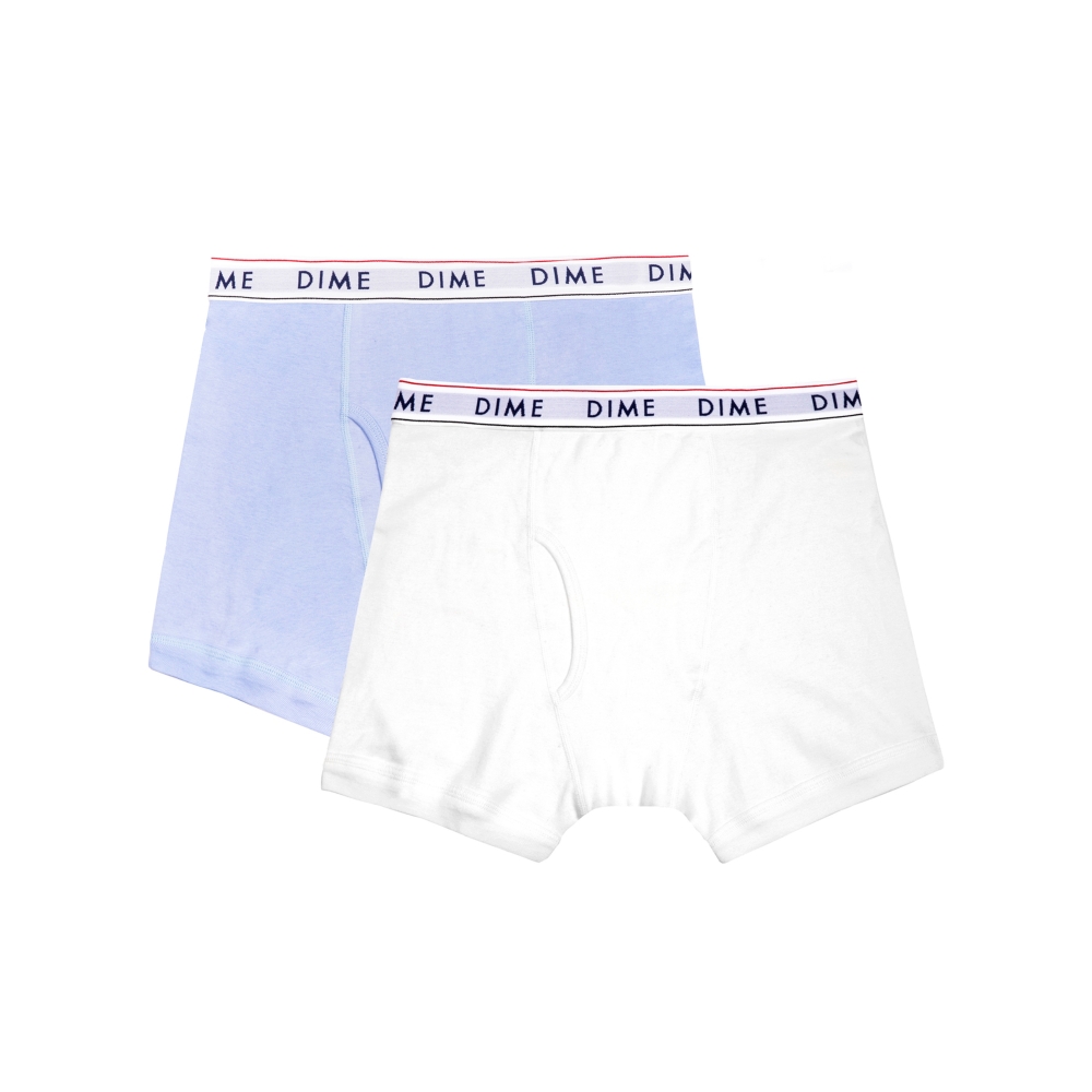 Dime Boxers 2-Pack (Light Blue/White)