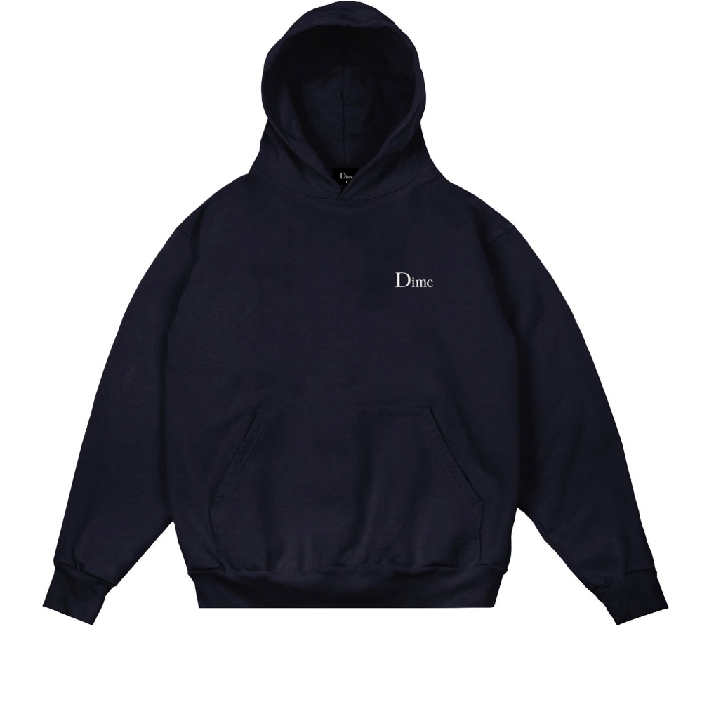 Dime Classic Embroidered Pullover Hooded Sweatshirt (Navy)
