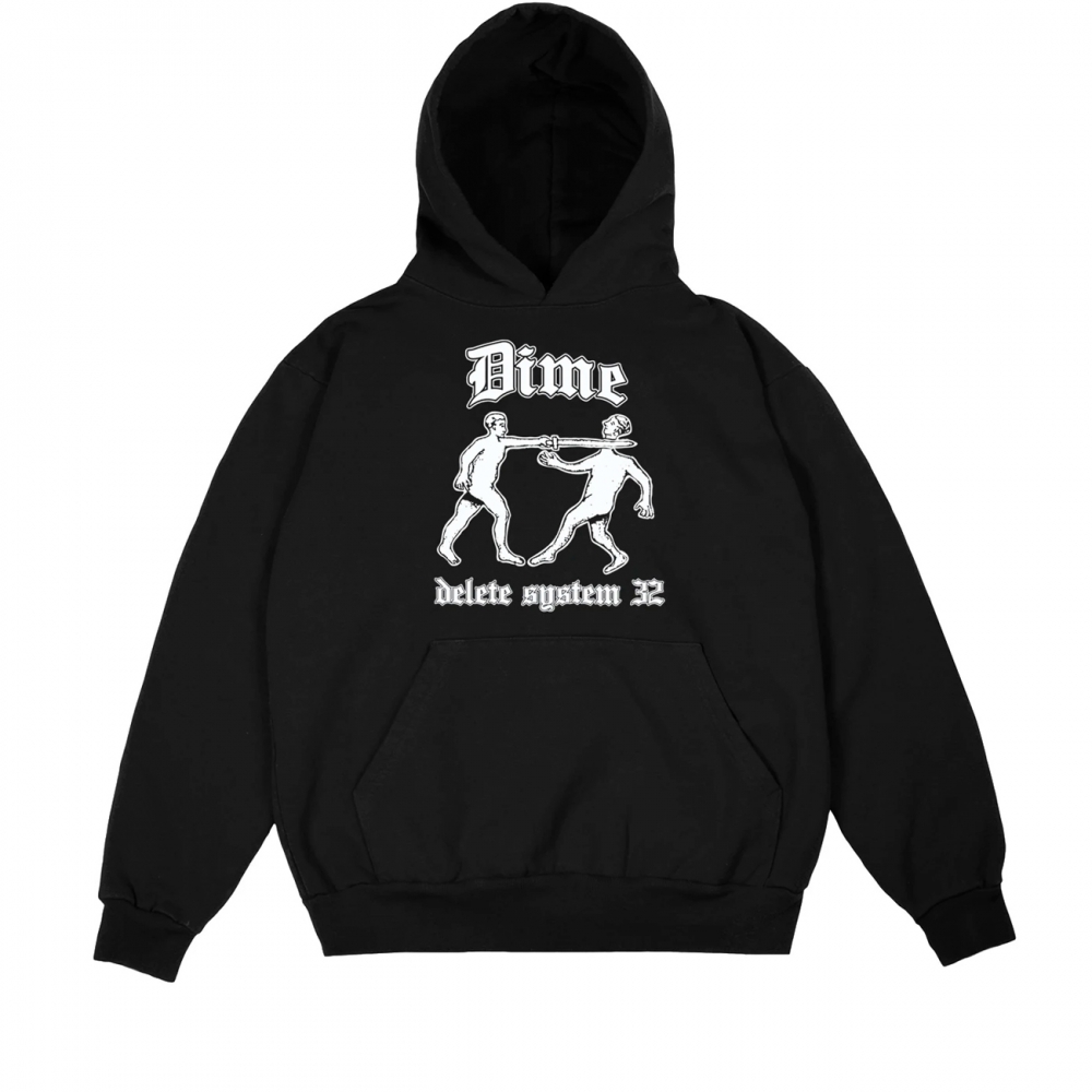 Dime Delete Pullover Hooded Sweatshirt (Black)