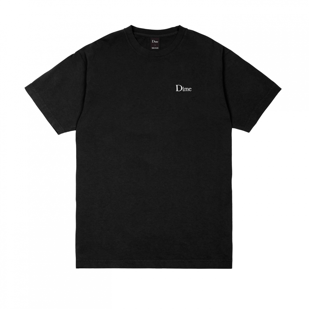 Dime Classic Embroidered T-Shirt (Black)