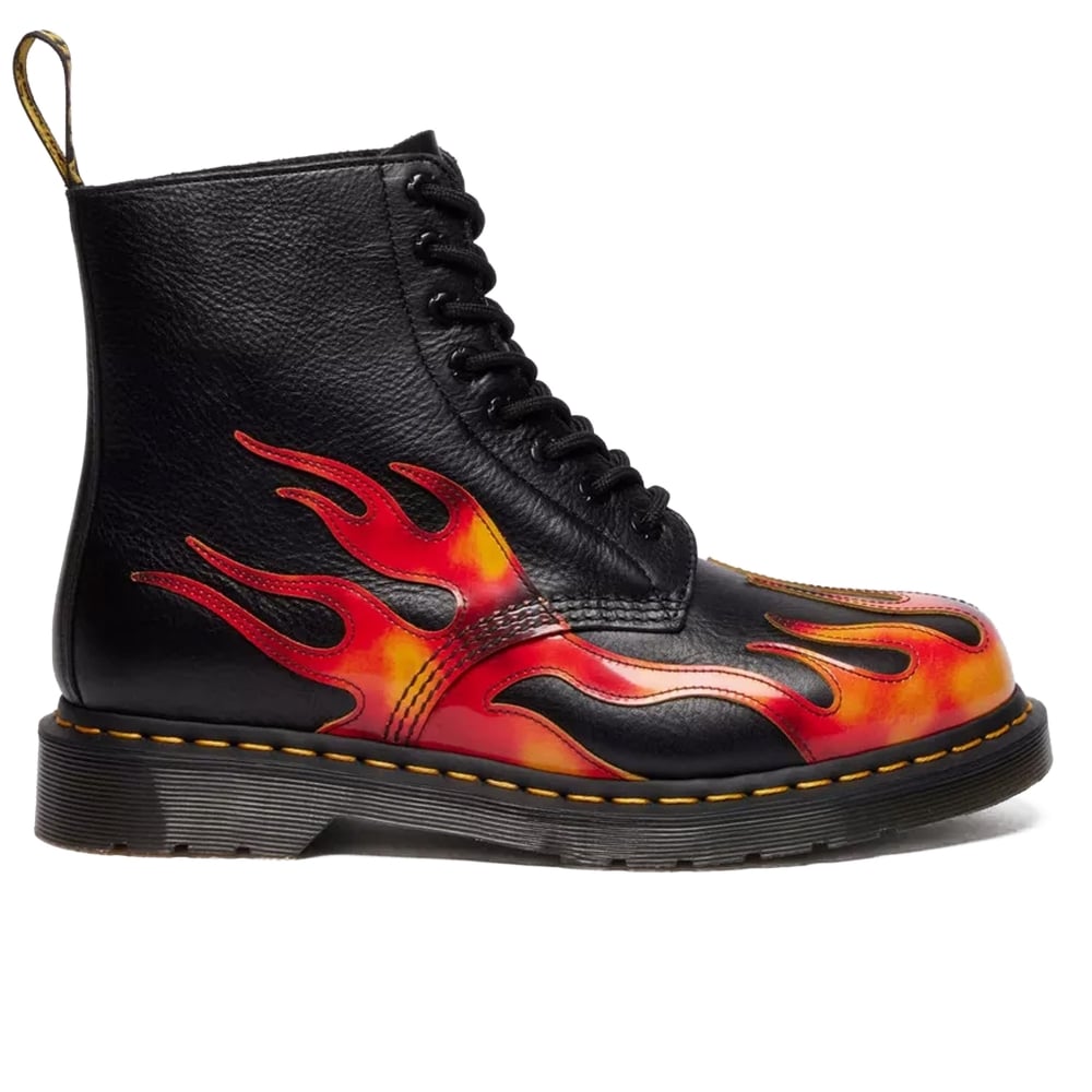 Dr. Martens 1460 Pascal Flame (Black/Vibrant Red/DMS Yellow)