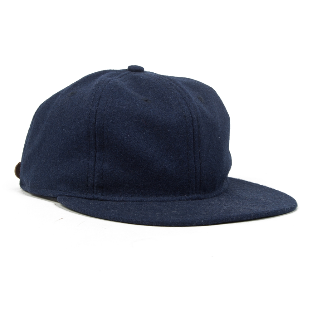 Ebbets Field Flannels Standard Adjustable Basic Ballcap (Navy Wool)