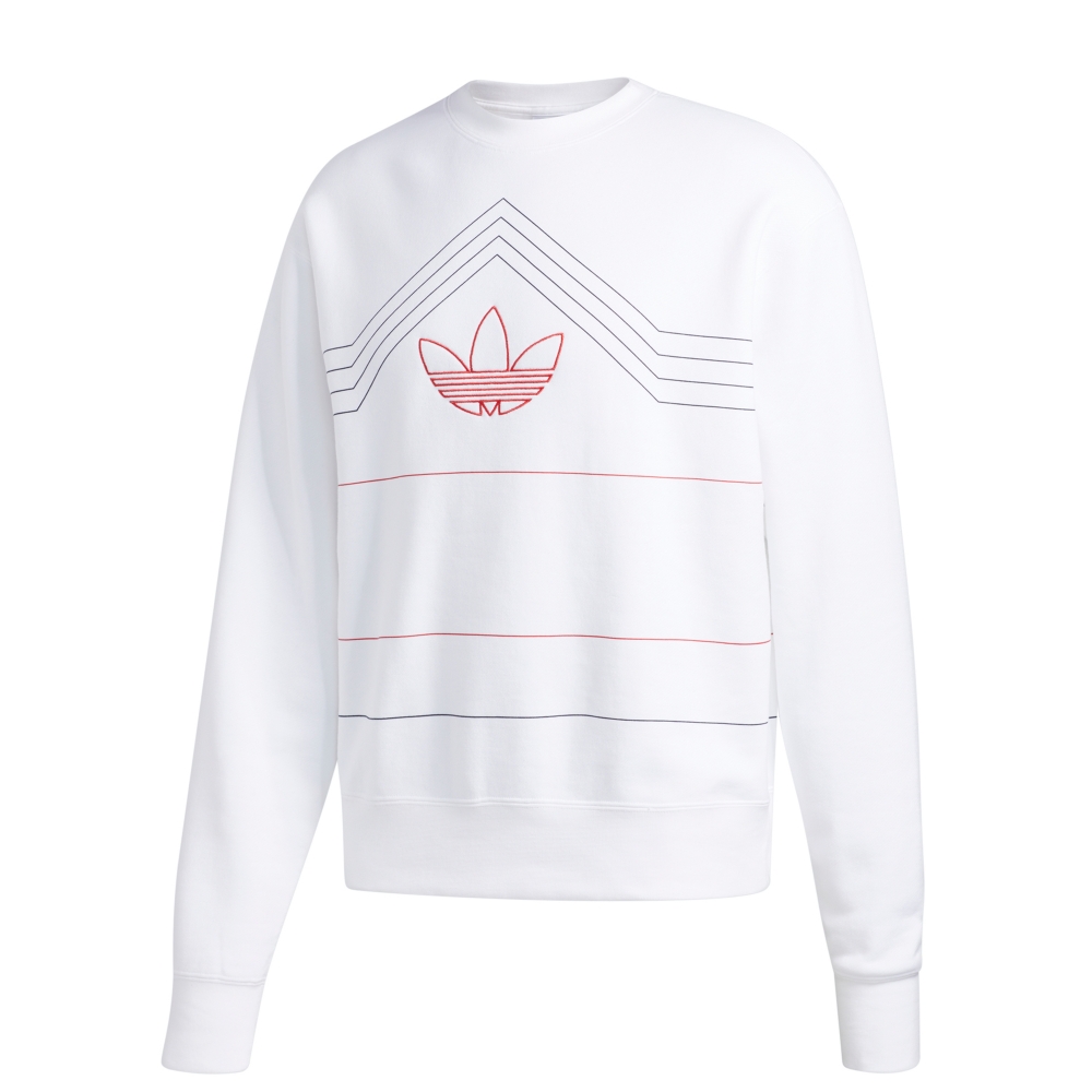 adidas Originals Rivalry Crew Neck Sweatshirt (White/Scarlet) - ED5660 ...