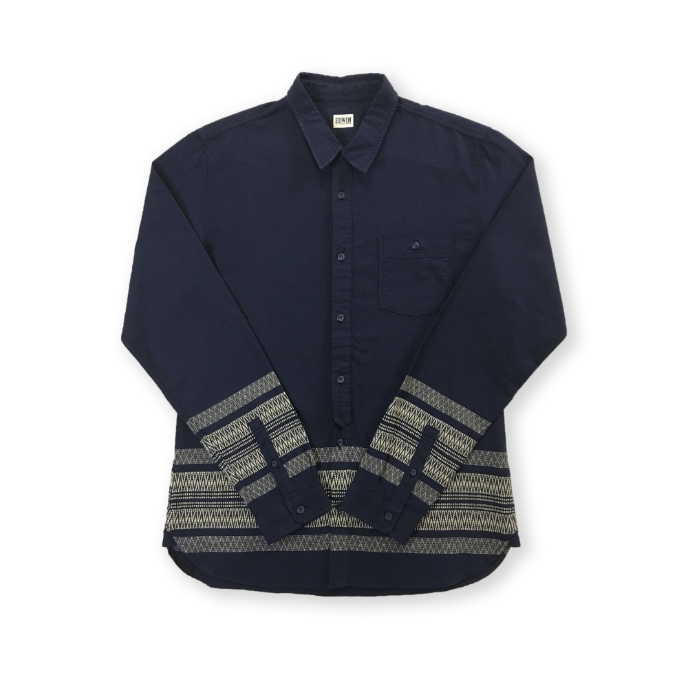 Edwin Simple Shirt (Dark Navy Garment Washed)