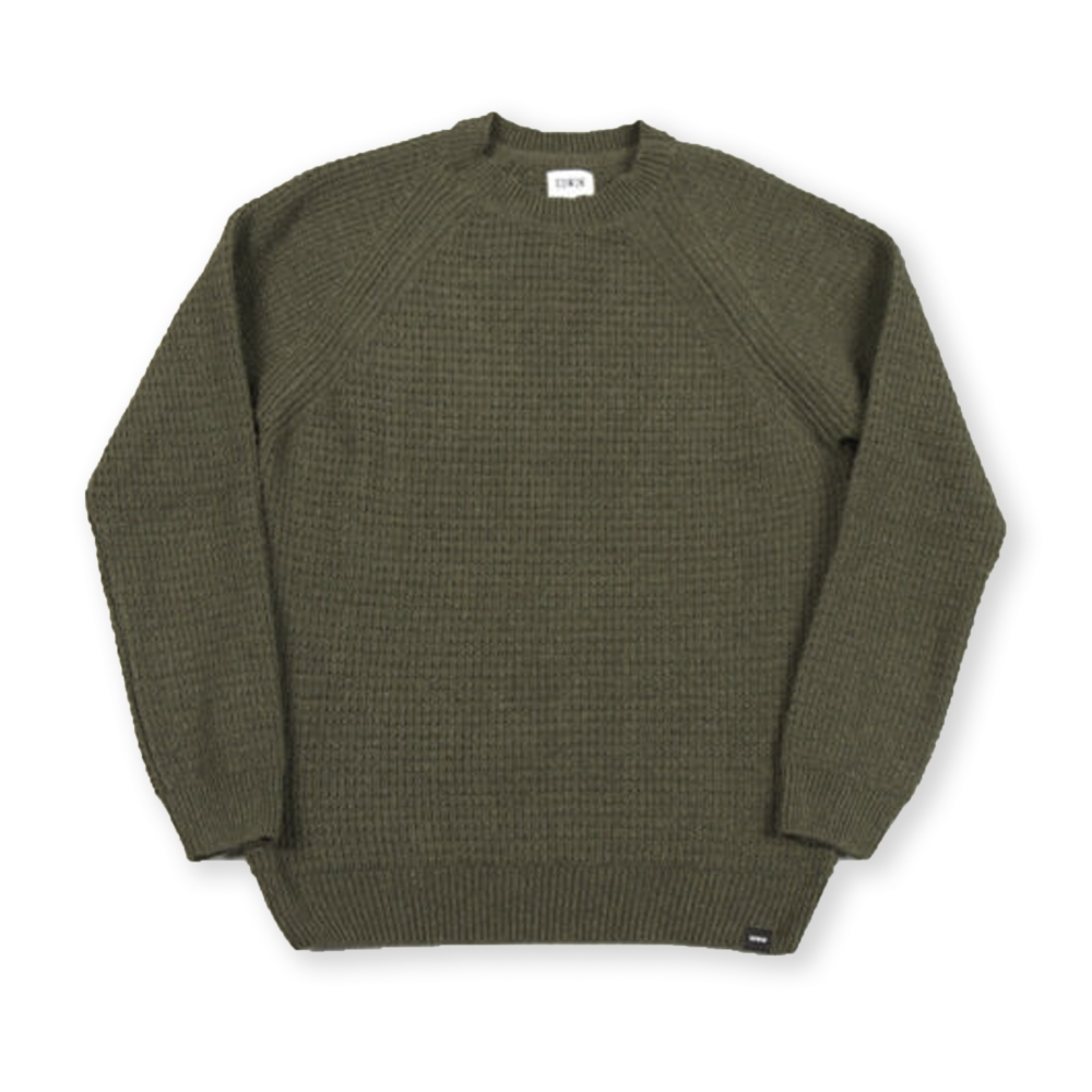 Edwin United Ecojeans Pearl Knit Purl Sweater (Uniform Green)
