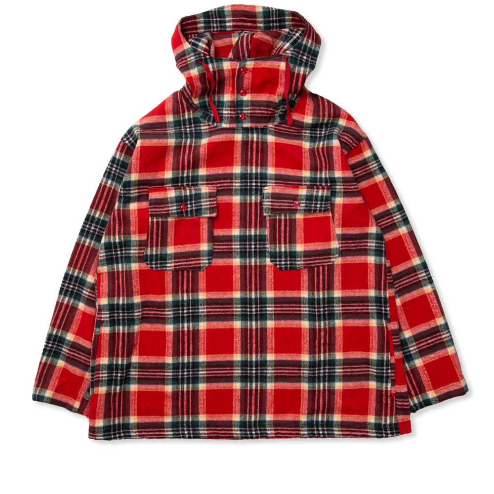 Engineered Garments Cagoule Shirt (Red Green Poly Wool Plaid)