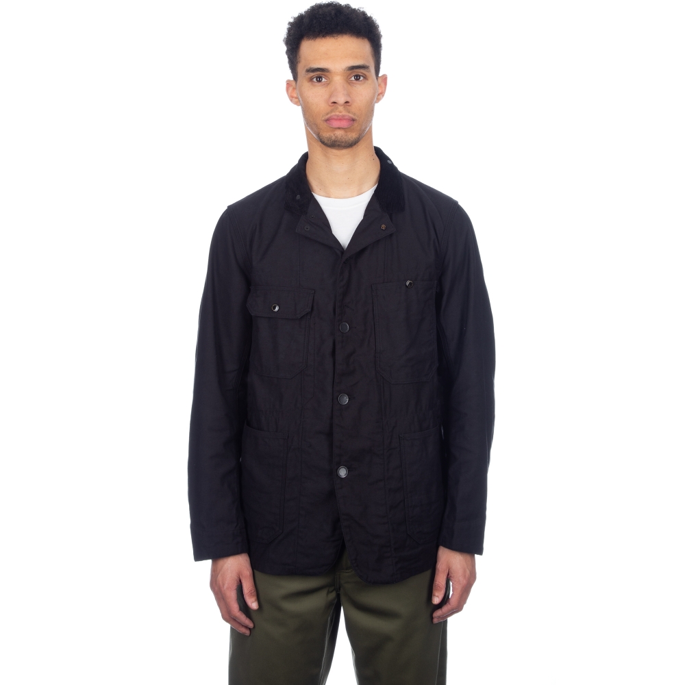 Engineered Garments Coverall Jacket (Black Cotton Reversed Sateen)