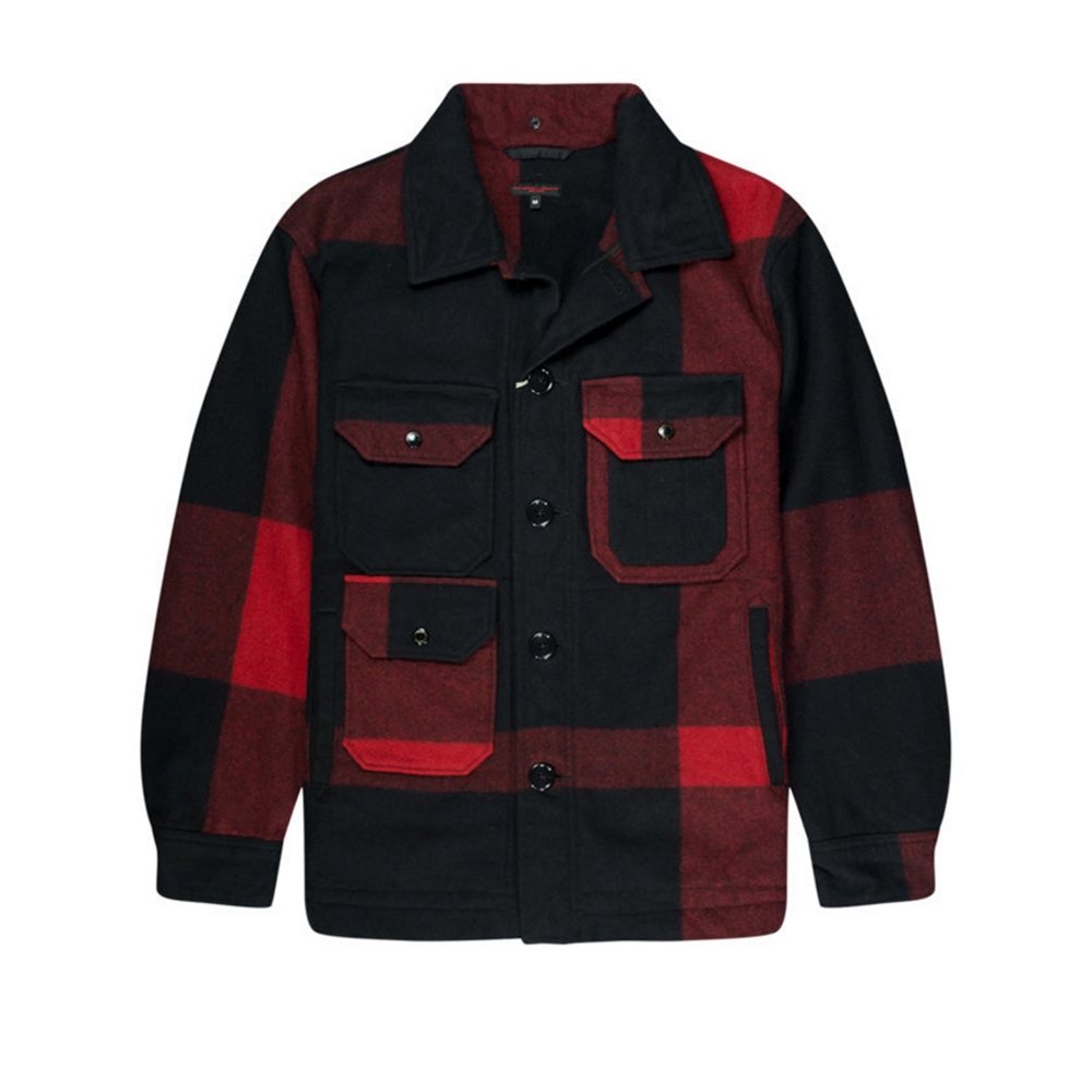 Engineered Garments Cruiser Jacket (Black Big Plaid Wool Melton)
