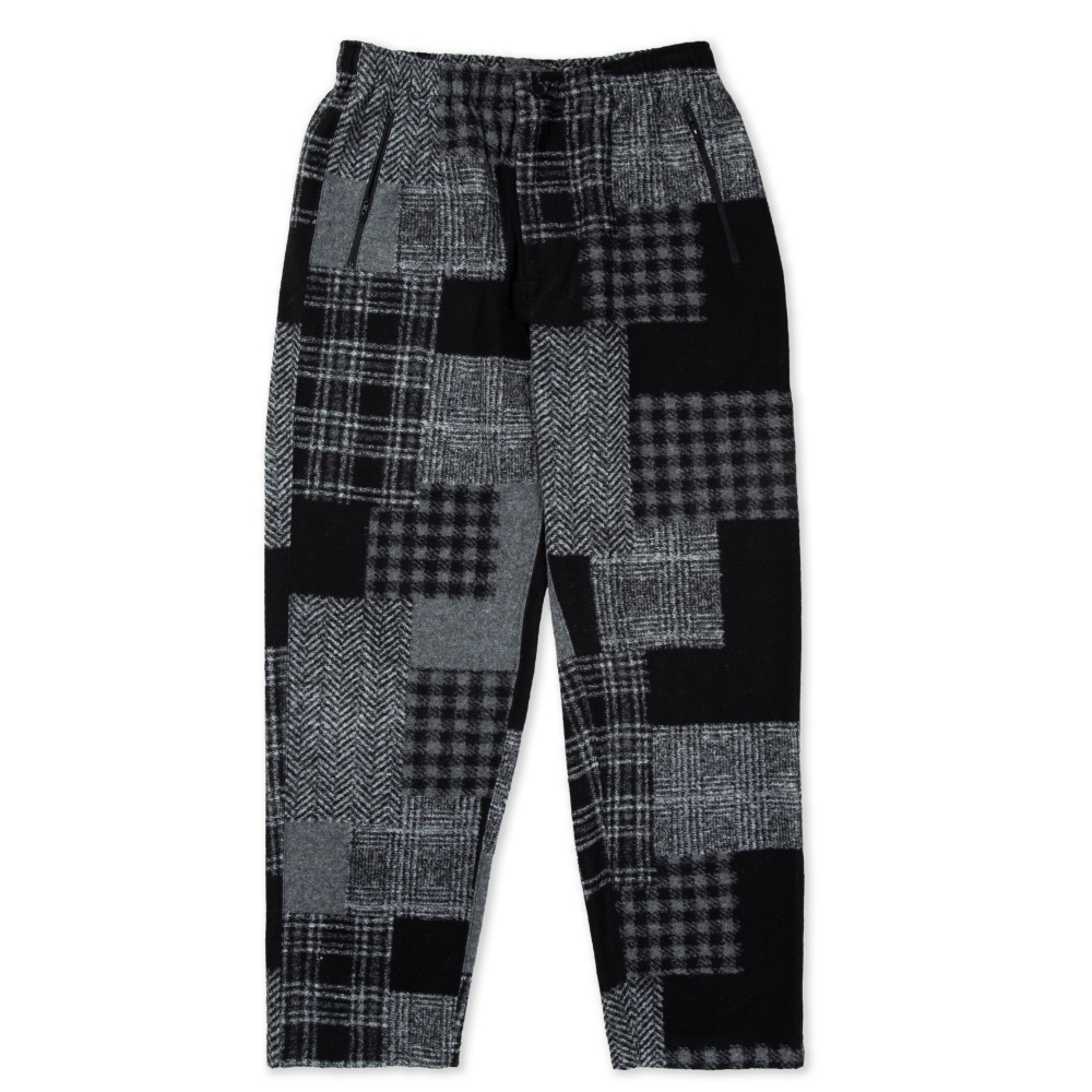 Engineered Garments Jog Pant (Black Grey Knit Patchwork Herringbone)