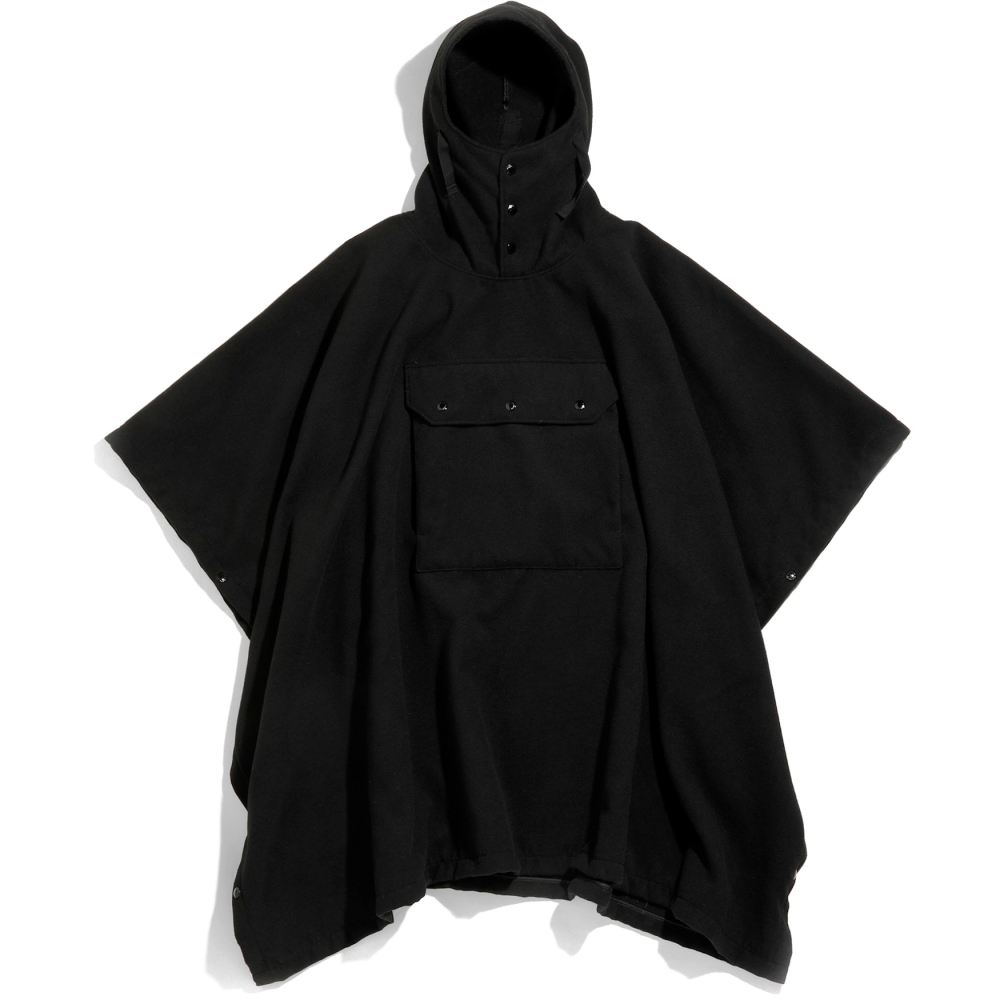 Engineered Garments Poncho (Black Polyester Fleece) - 21F1D044-DZ041 -  Consortium