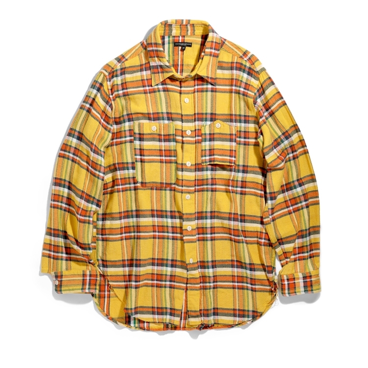 Engineered Garments Work Shirt (Yellow Cotton Twill Plaid)