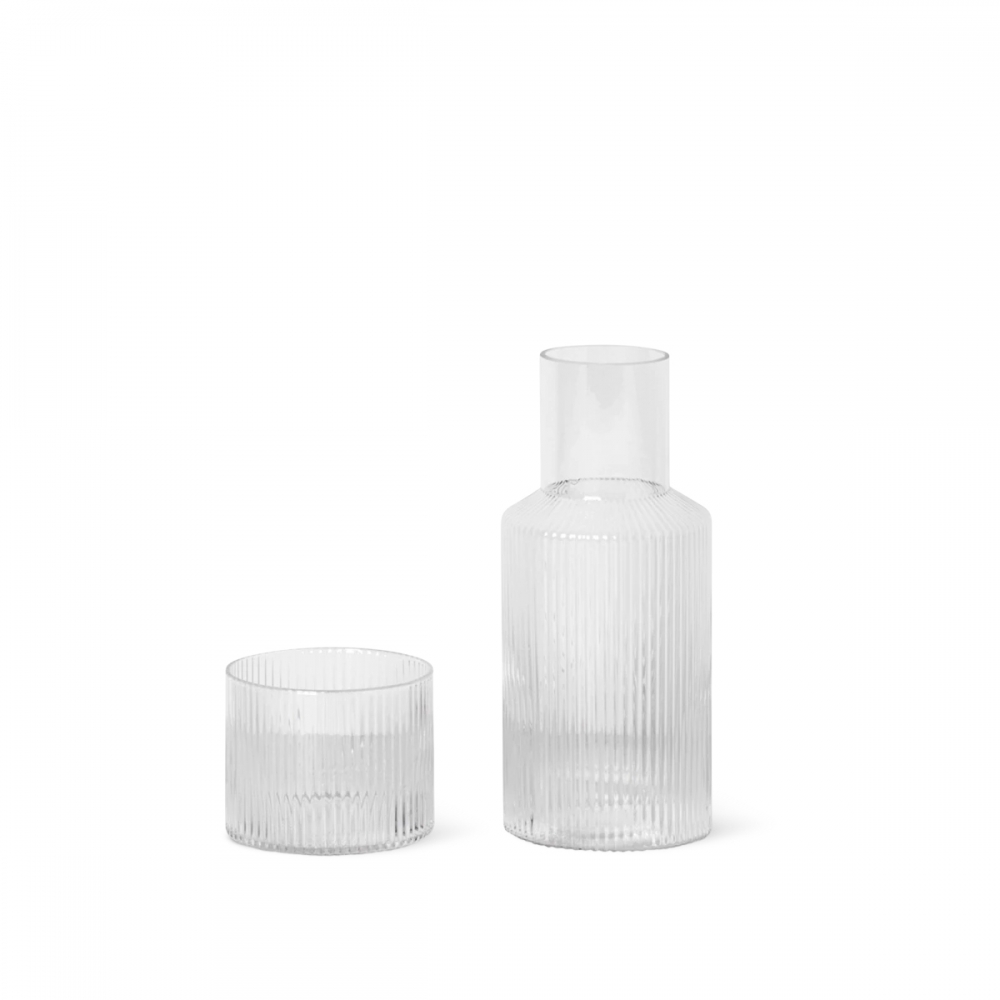 ferm LIVING Ripple Carafe Set Small (Clear)