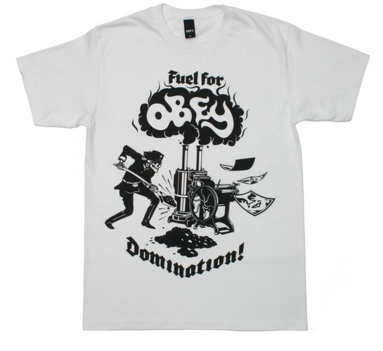Obey Men's T-Shirt - Monster Press (White)