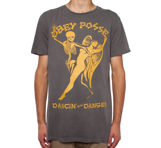 Obey Dancin' With Danger T-Shirt (Heather Graphite)