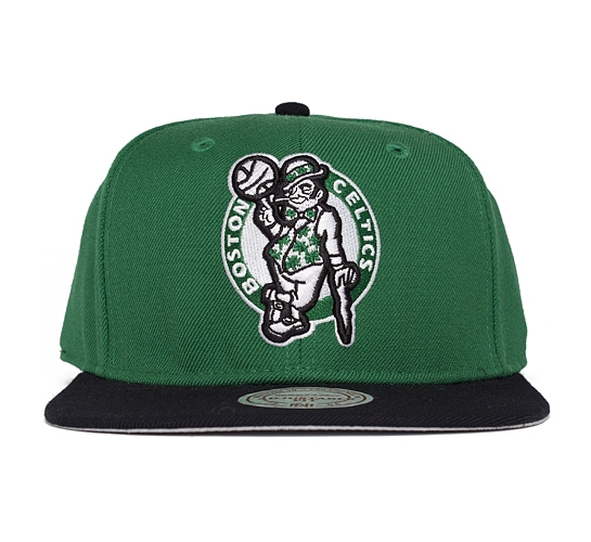 Mitchell & Ness Boston Celtics 2 Tone Snapback Cap (Green/Black)
