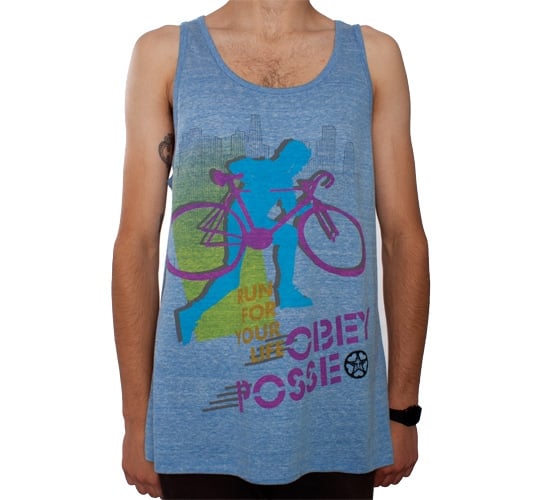 Obey Run For Your Life Tank (Heather Blue)