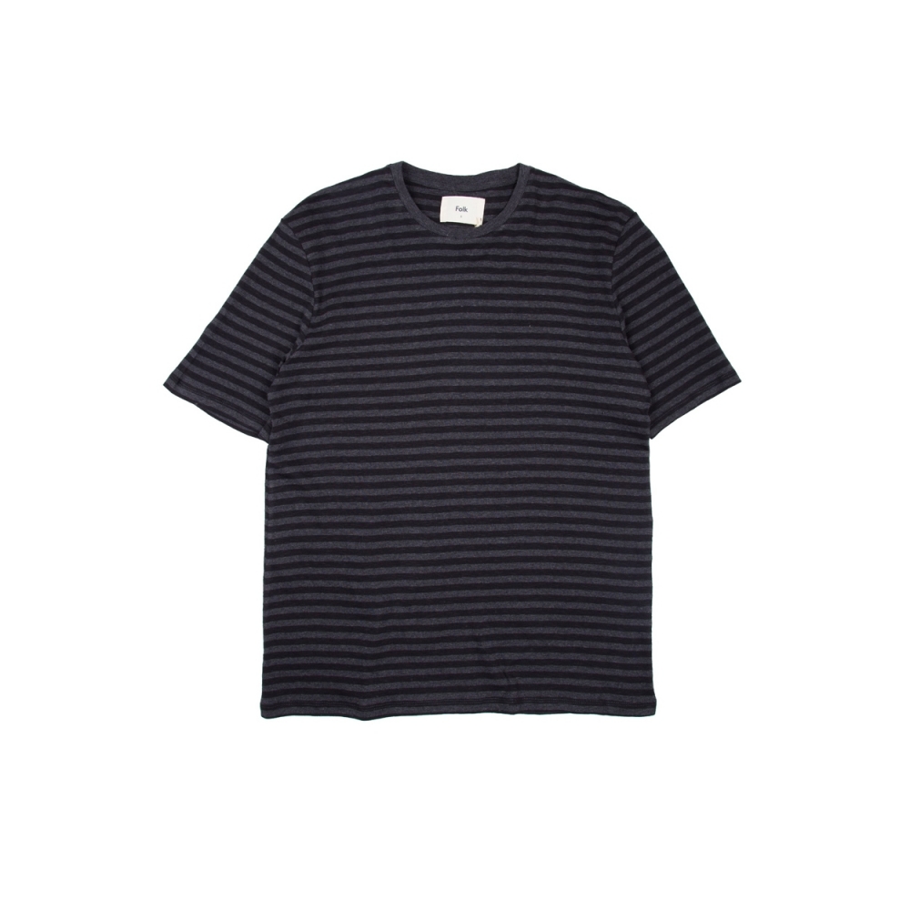 Folk Classic Stripe T-Shirt (Black Charcoal) - FP5123J BLK - Consortium.