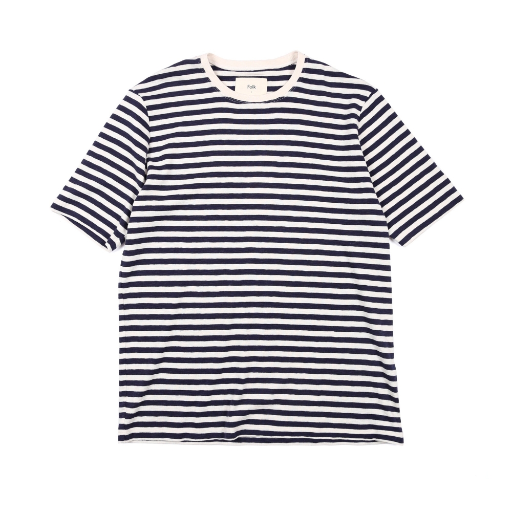 Folk Classic Stripe T-Shirt (Ecru/Navy)
