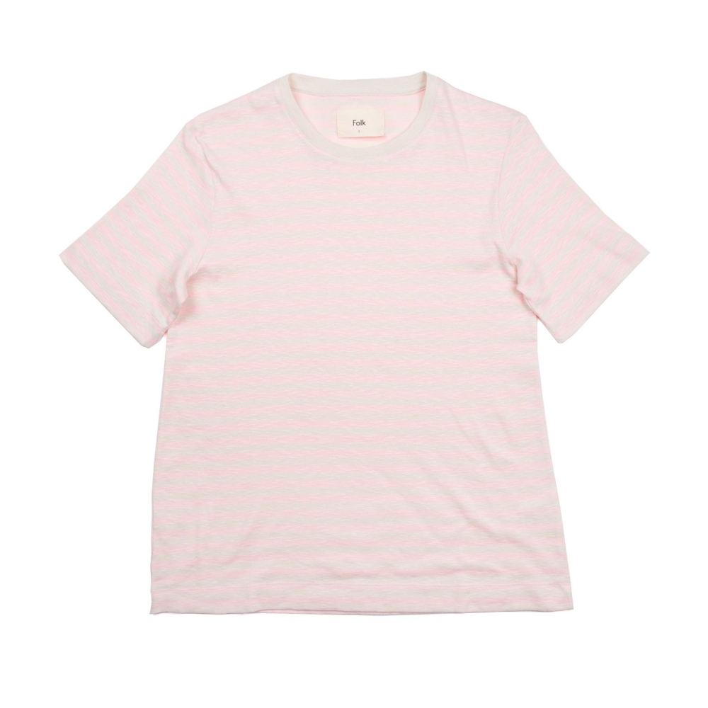 Folk Classic Stripe T-Shirt (Pink/Ecru)