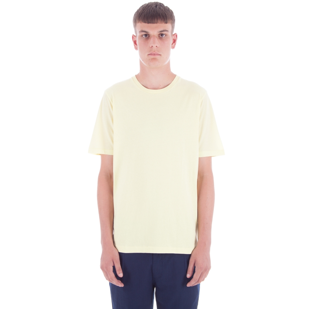 Folk Contrast Sleeve T-Shirt (Soft Lemon Yellow)