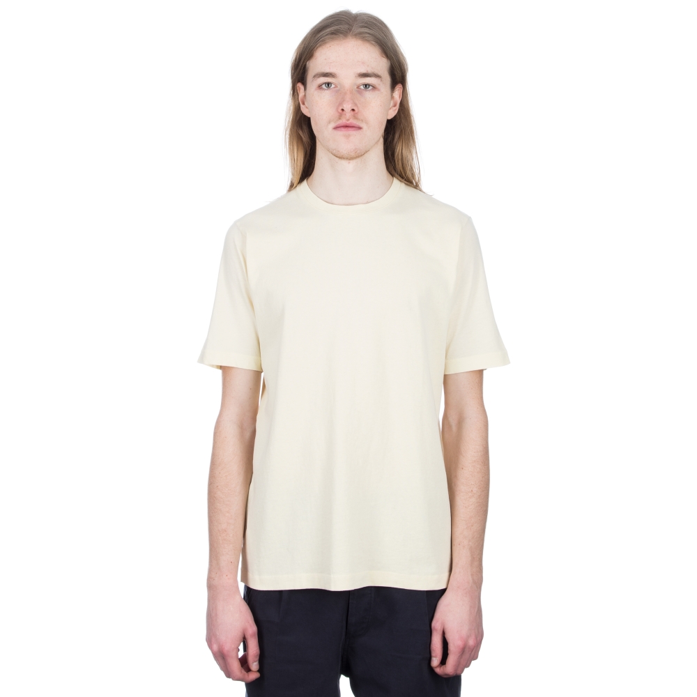 Folk Contrast Sleeve T-Shirt (Soft Yellow)