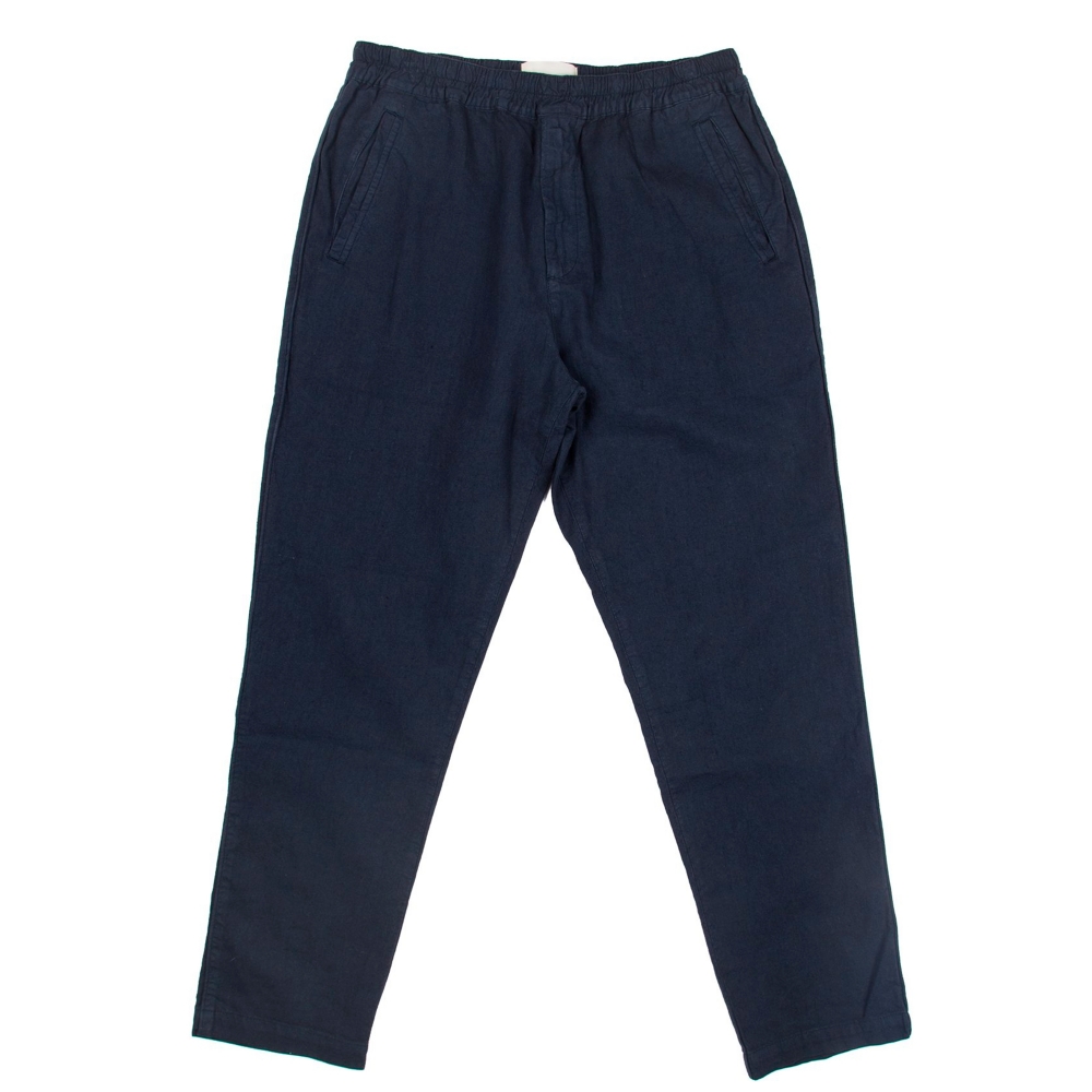 Folk Cotton Linen Trouser (Summer Navy)
