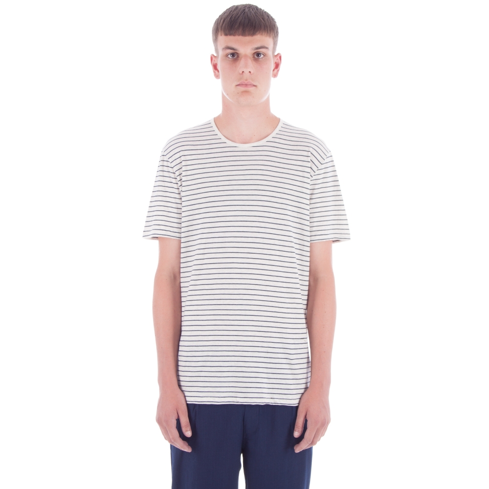 Folk Stripe T-Shirt (Ecru/Navy)
