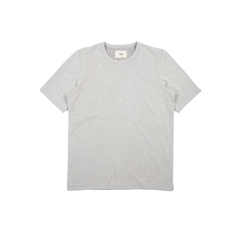 Folk Textured T-Shirt (Grey Melange Texture)