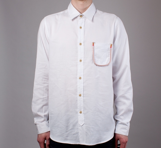 Folk Drawcord Shirt (White)