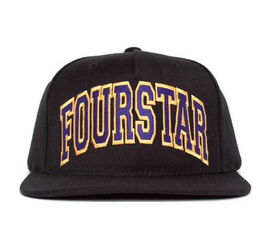 Fourstar Four-Starter Snapback (Black/Purple/Gold)