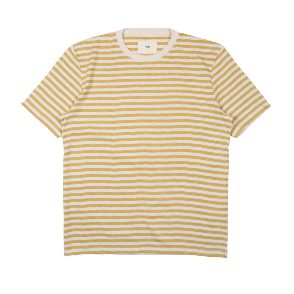 Folk Classic Stripe T-Shirt (Straw Ecru)