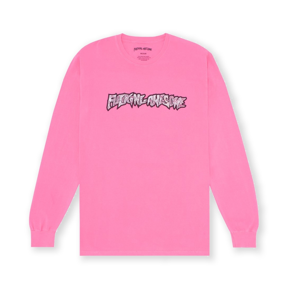 Fucking Awesome Actual Visual Guidance Long Sleeve T-Shirt (Neon Pink)
