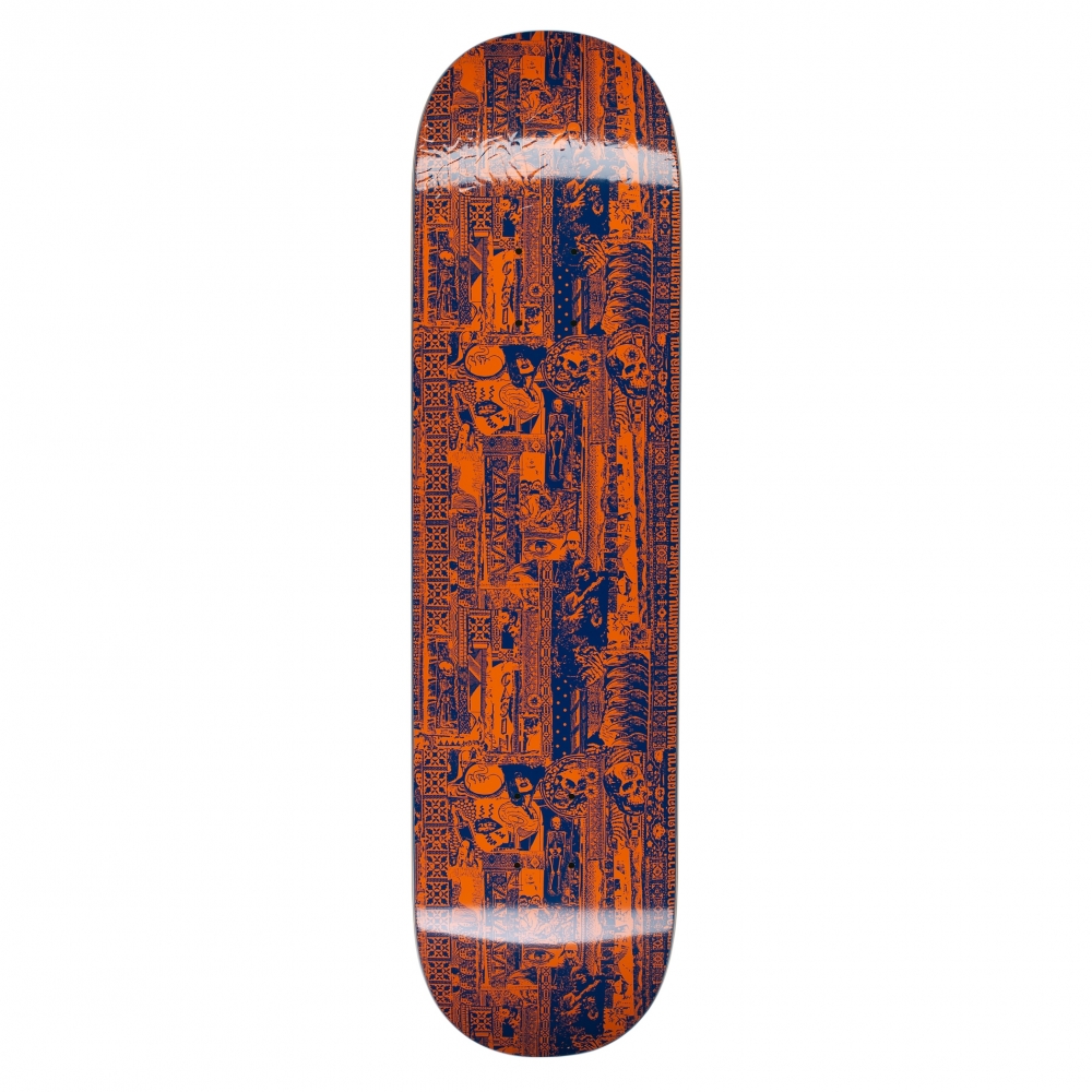 Fucking Awesome Acupuncture Skateboard Deck 8.0" (Orange/Blue)