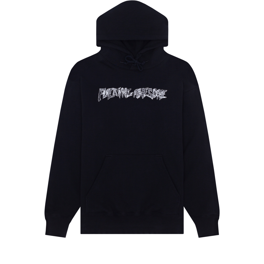 Fucking Awesome Acupuncture Stamp Pullover Hooded Sweatshirt (Black)