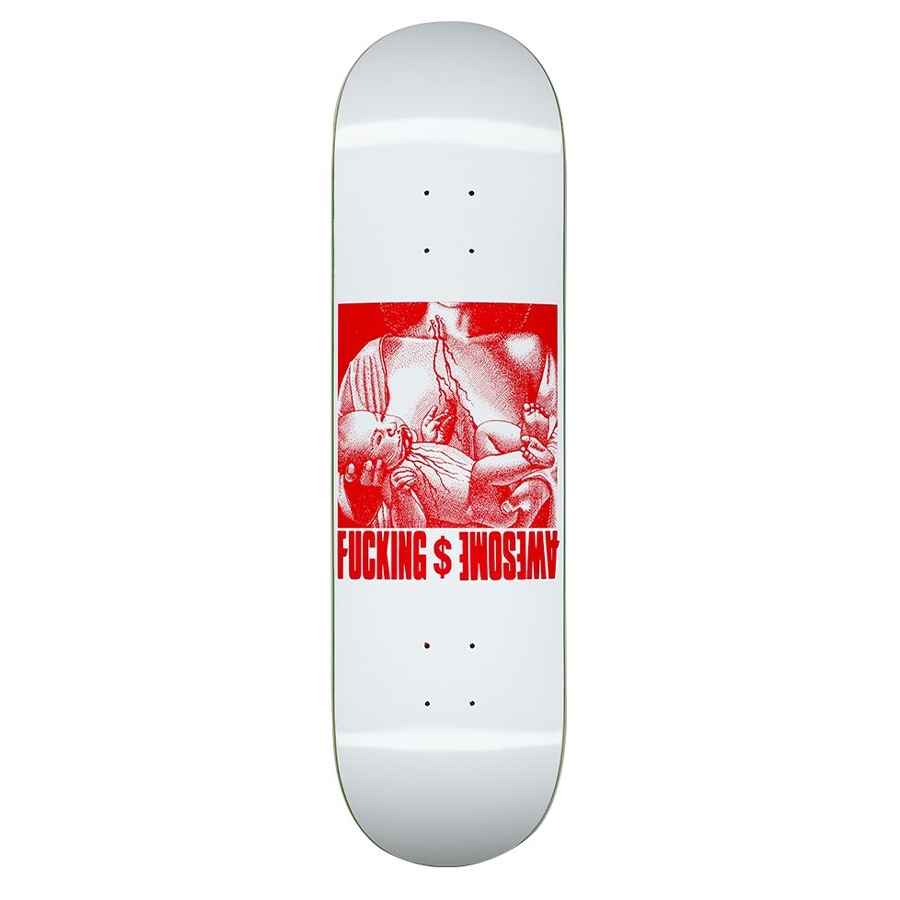 Fucking Awesome Blood Baby Skateboard Deck 8.5" (White)