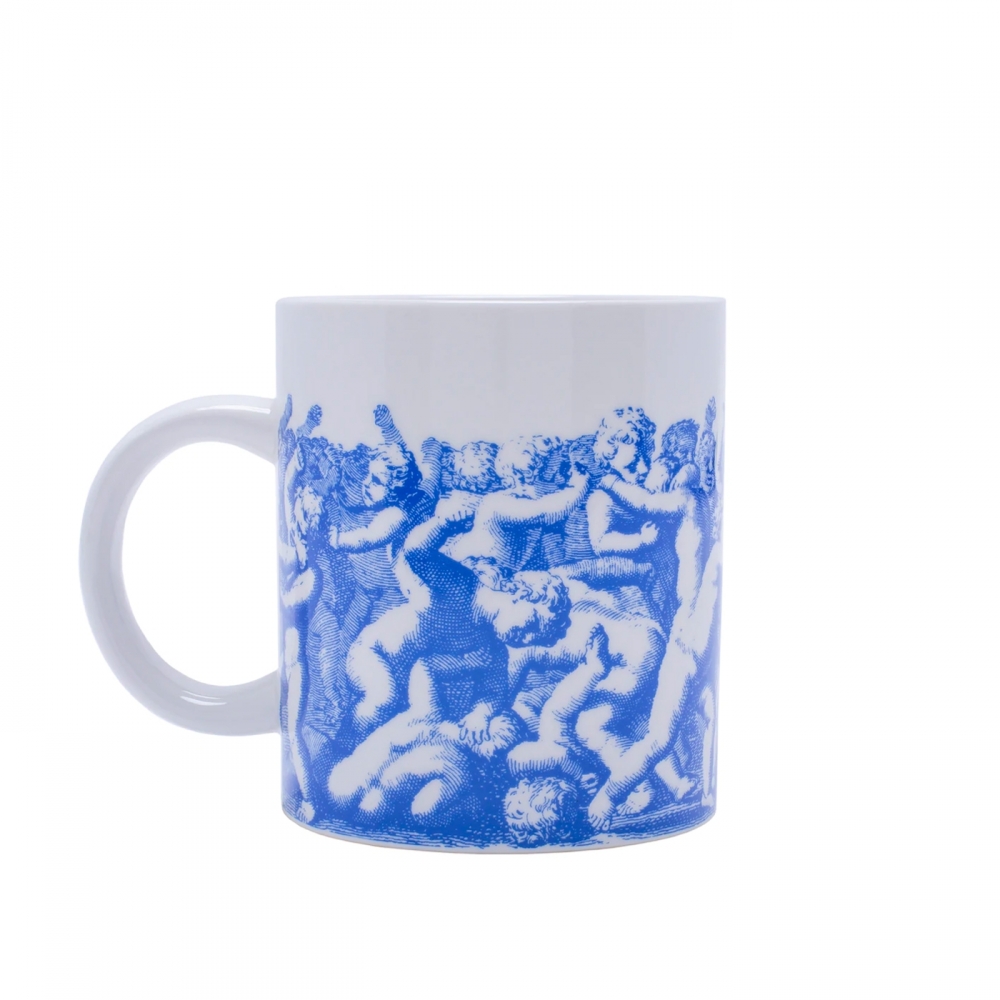 Fucking Awesome Cherub Fight Mug (White/Blue)