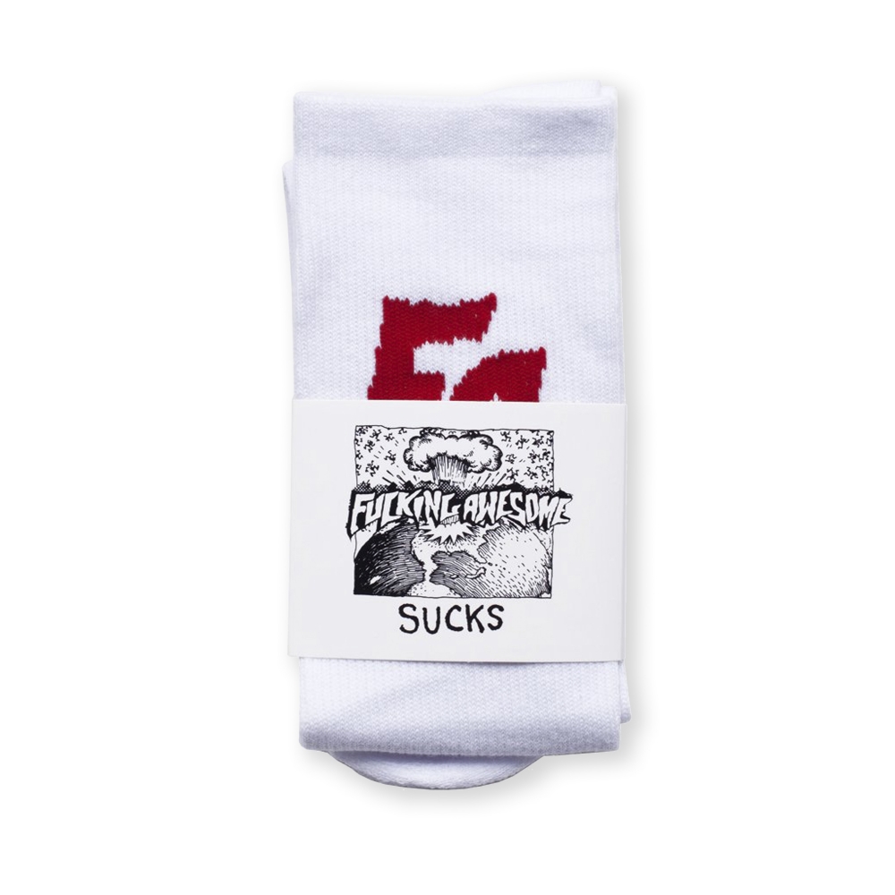 Fucking Awesome FA Tall Socks (White)