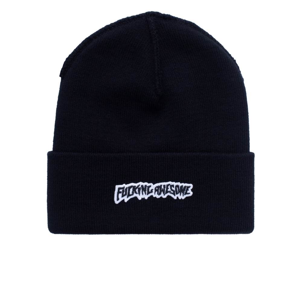 Fucking Awesome Little Stamp Cuff Beanie (Black)