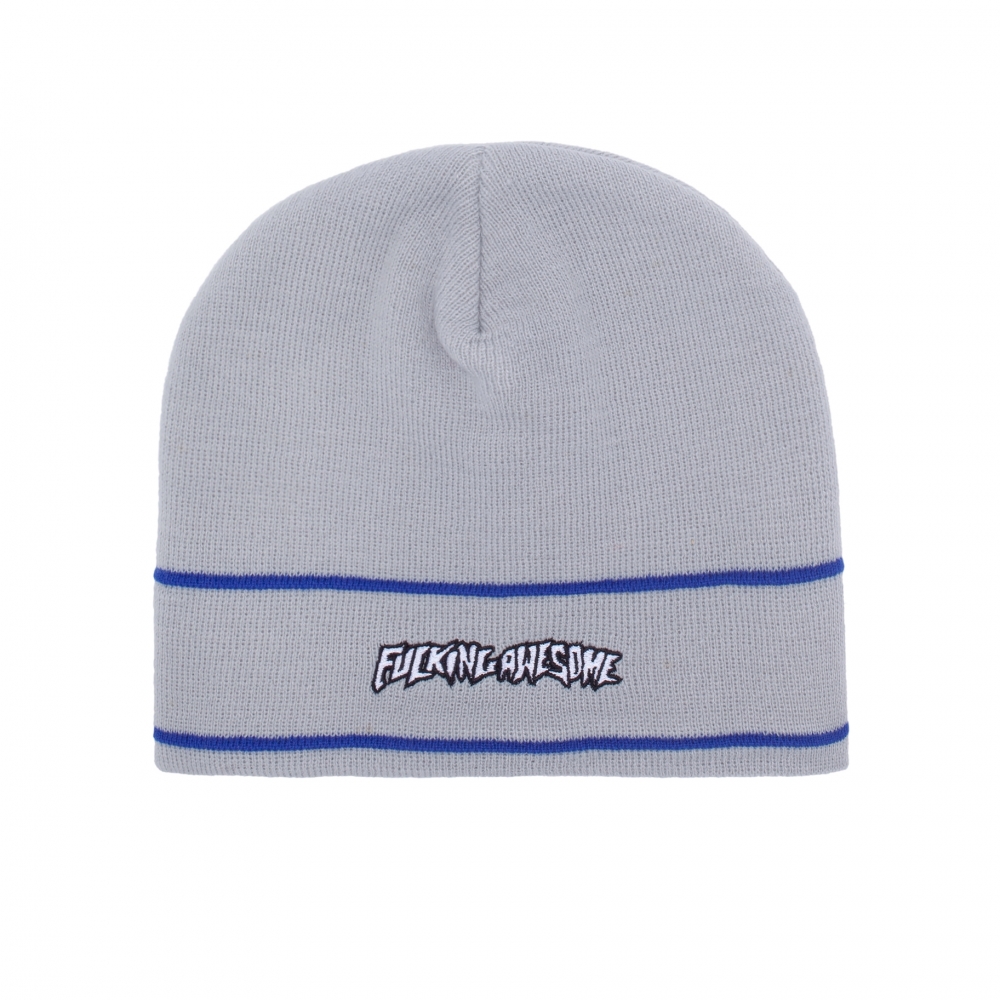 Fucking Awesome Little Stamp Stripe Beanie (Grey)