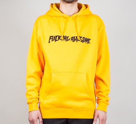 Fucking Awesome Logo Hooded Sweatshirt (Yellow)
