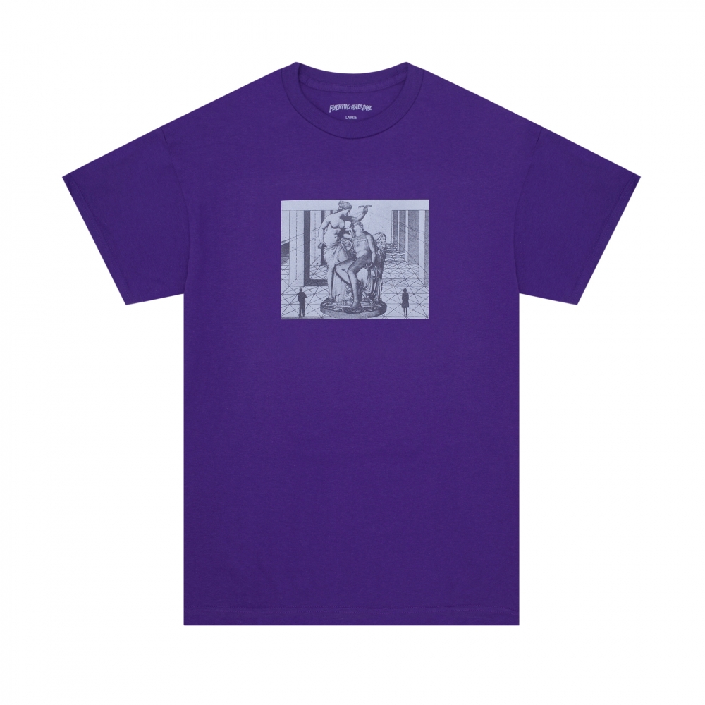 Fucking Awesome Perspective Statue T-Shirt (Purple)