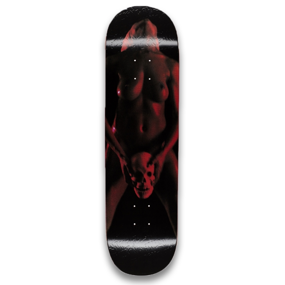 Fucking Awesome Red Skull Woman Skateboard Deck 8.375"