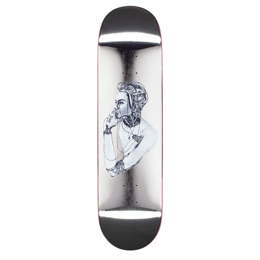 Fucking Awesome Sean Pablo Cybord Skateboard Deck 8.18" (Chrome)