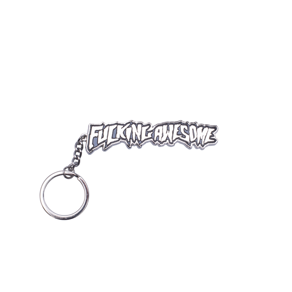 Fucking Awesome Stamp Logo Keychain (Silver)