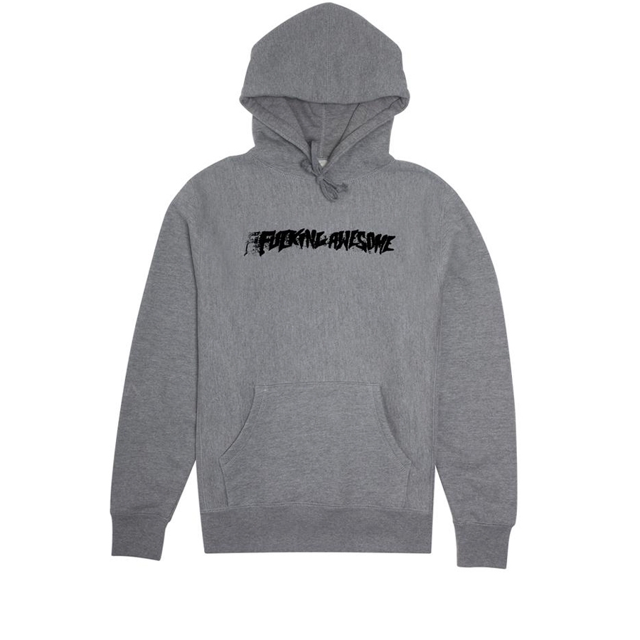 Fucking Awesome Stamp Pullover Hooded Sweatshirt (Grey Heather)