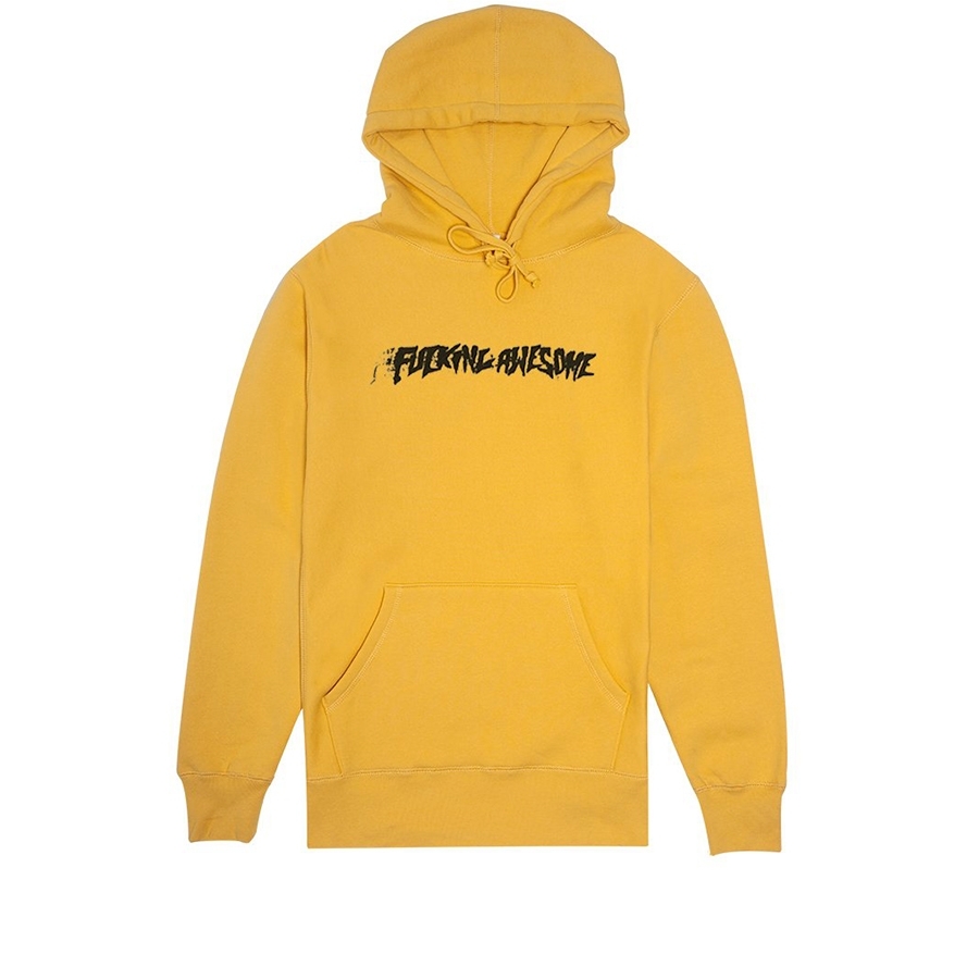 Fucking Awesome Stamp Pullover Hooded Sweatshirt (Mustard)
